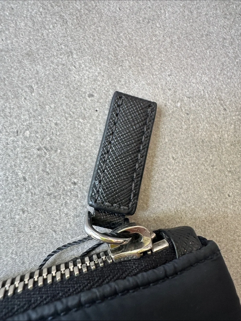 Prada Tessuto Black Nylon Clutch Bag Laptop Sleeve Silver hardware AUTH